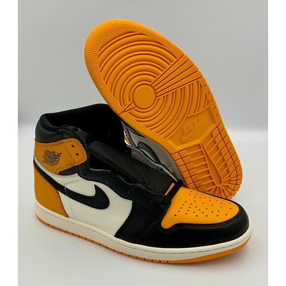 Air Jordan 1 Retro High OG Yellow Toe Taxi Sz 12 #113 - Picture 4 of 9